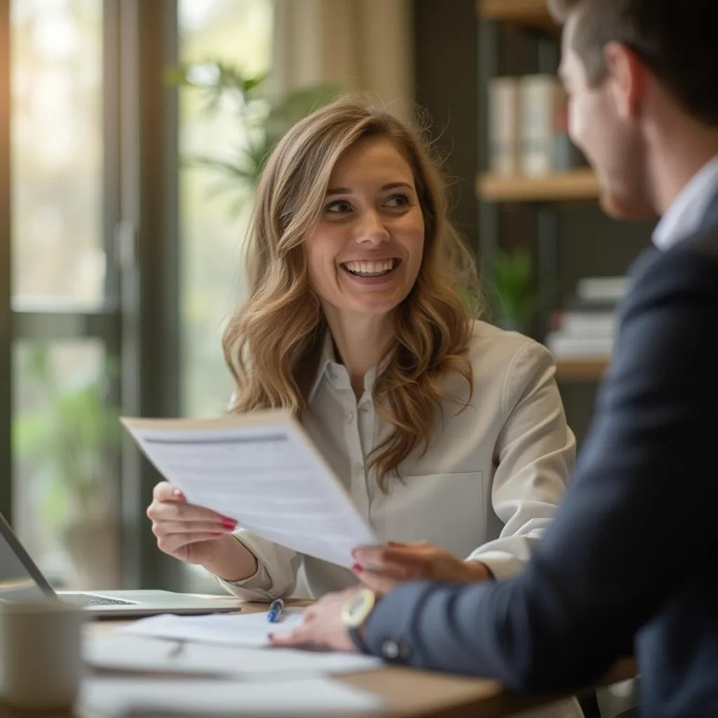 Consulta personalizada con un cliente satisfecho